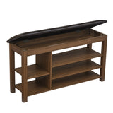 A height-adjustable long shoe-changing bench,made of natural rubberwood,comes with a comfortable W487P289973