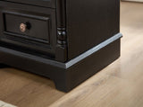 Farmhouse Style 3 Drawer Sofa Side Table Charging Pedestal, Tall Rustic Wood Square Nightstand W2393P324459