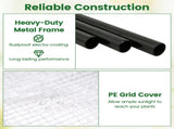 White 5-Tier Mini Greenhouse with PE Grid Cover, Tool-Free Assembly Portable Grow Tent for Indoor 08901361
