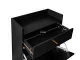 Rattan, Allen 2 door 1 drawer cabinet, shoe rack, double layer, suitable for entrance W688141535
