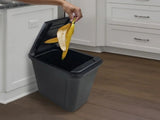 (2 pack) Kitchen Trash Can, 7.6 Gallon Plastic Garbage Bin with Touch Top Lid, Black(Shipment from 75471758