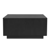 33.25" Square Coffee Table with 4 Drawers, Black N735P277298B