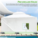 12'x16' Gazebo Cover for Hardtop Gazebos, Outdoor Universal Winter Gazebo Cover with Sidewalls and W1859P227656