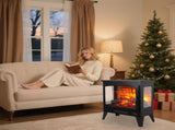 21 inchThree-sided Freestanding Electric Fireplace Stove heater with 3D Flame effect with remote 84633594