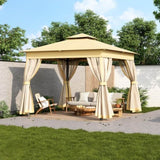 TREXM 10x10 Outdoor Gazebo Tent with Double Roofs, Patio Gazebo with Mosquito Netting, Patio Canopy N715P261156A