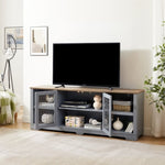 ZUN Modern Farmhouse TV Media Stand, Large Home Entertainment Console, for TV Up to 80'', with Open W1758P147679