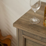 Farmhouse Buffet Cabinet with Storage Sideboard with 2 Drawers, Wine Bar Cabinet with Removable Wine W2275P149109