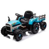 ZUN Ride on Tractor with Trailer,24V Battery Powered Electric Tractor Toy, 200w*2motor W1396P144510