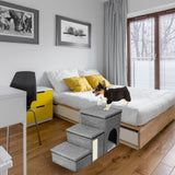 Dog Stairs for Bed and Couch 42cm H, Foldable Dog Stairs for Small Older Dogs Cats, 4 in 1 66767320