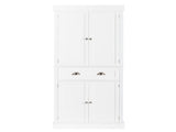 Single Drawer Double Door Storage Cabinet White 56206735