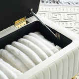 47.24''W Storage Ottoman,Upholstered Velvet Fabric Storage Ottoman with Safety Hinge, gold W579P224702