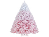 8ft Flocked Christmas Tree - 1774 Branch Tips, Fireproof PVC, 4-Section Assembly, 22" 90241324