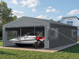 12x20 ft Carport Car Port Canopy Grey 79468815