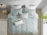 Full/Queen 3 Piece Cotton Jacquard Duvet Cover Set B03596482