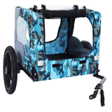 Outdoor Heavy Duty Collapsible Pet Bike Trailer with 16-Inch All-Terrain Wheels & Universal Hitch W1364P268346