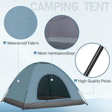 3-4 Person Camping Dome Tent Blue 24395777