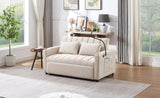55.9" Convertible Sofa Bed Loveseat Sofa with Three USB Ports, Two Side Pockets, Two Cup Holders and WF322620AAA