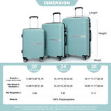Hardshell Suitcase Double Spinner Wheels PP Luggage Sets Lightweight Durable Suitcase with TSA W284112578
