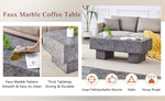 ZUN Modern Simple Gray Texture MDF Coffee Table - 43.3"x21.6"x17.2" Practical Model.Making it an ideal W1151P224252