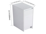 12" freestanding Bathroom Storage Cabinet, Soft Close Doors, Glossy White, W999P312104