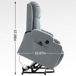 ZUN Infinite Position Single Motor Up to 350 LBS Power Lift Recliner Chair for Elderly, Heavy Duty 57463493