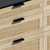 51" Rattan Dresser for Bedroom, 6 Drawer Dresser, Clothes Storage Cabinet for Bedroom, Metal W757P209508