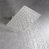 8 Inch High Pressure Rain Shower Head, 304 Stainless Steel Square Shower Head with Self-Cleaning 62357918