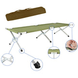 Portable Folding Camping Cot with Carrying Bag Army 77163237