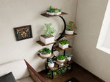 8-Tiered Indoor Plant Stand with 5 Grow Lights, 10-Level Stepless Dimming, Durable Thickened Metal 78451776