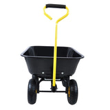 Folding car Poly Garden dump truck with steel frame, 10 inches. Pneumatic tire, black W22783097