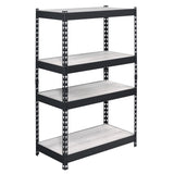 Natural and Black 4-tier Bookcase B062P184587