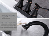 2-Handle 4-Inch Oil Rubbed Bronze Bathroom Faucet, Bathroom Vanity Sink Faucets with Pop-up Drain 95553144
