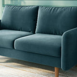 56.3" Velvet Round Arm Apartment Loveseat 58253263