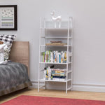 ZUN WTZ Book Shelf, White Bookshelf, Ladder Bookcase, 4 Tier Tall Book case for Bedroom, Living Room, 22380449