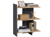 Oak 3-Tier Wooden Bookshelf, Engineered Board 66LBS Per Shelf Anti-Toppling Kit Included 13302808