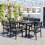 ZUN High-quality Steel Outdoor Table and Chair Set, Suitable for Patio, Balcony, Backyard. 17874316