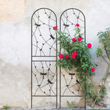 2 Pack Metal Garden Trellis 86.7" x 19.7" Rustproof Trellis for Climbing Plants Outdoor Flower W1586P268045