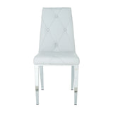 Modern simple light luxury dining Light grey Family bedroom stool back PU electroplated W210P196489