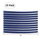 ZUN Auto Swimming Pool Cleaner with 10pcs Durable Hose Blue 13722070