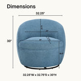 Galleria 360 Swivel Teddy Sherpa Barrel Chair, Blue T2574P241740