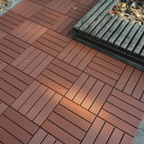 Plastic Interlocking Deck Tiles,44 Pack Patio Deck Tiles,12"x12" Square Waterproof Outdoor All W206P151697
