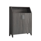 ZUN Shoe Cabinet Storage Cabinet with Five Shelves - Grey B107134432