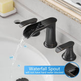 Bathroom Faucets for Sink 3 Hole ORB 8 inch Widespread Bathroom Sink Faucet with Pop Up Drain Double W1932P182994