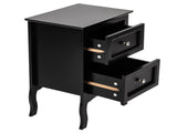 Country Style Two-Tier Night Table Large Size Black 46534366