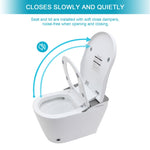 ZUN Smart Toilet with Bidet Built in, Auto Open & Close, Elongated Heated seat, Foot Sensor Flush, LED W1243P203356