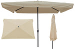 ZUN 10 x 6.5ft Rectangular Patio Umbrella Outdoor Market Umbrellas with Crank and Push Button Tilt for W65627939