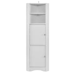 ZUN Tall Bathroom Corner Cabinet, Freestanding Storage Cabinet with Doors and Adjustable Shelves, MDF 55457419