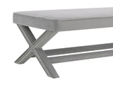 Comfort Double Bench Upholstered in Velvet Fabric,Stool Stylish X-Crossed Legs,Comfort Cushion W2671P441833