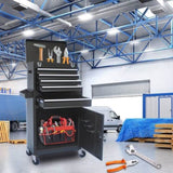 five-Drawer Rolling Chest with Wheels, Detachable Cabinet Storage Box with Drawers, Metal W3267P307518