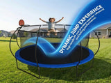 14 FT Pumpkin Trampoline, Outdoor Trampoline with Basketball Hoop, Enclosure Net and Ladder W2071P319084